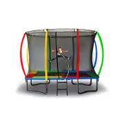 Kahuna Trampoline 8 Ft X 11 Ft Outdoor Rectangular Rainbow