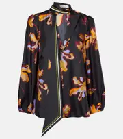 [Dorothee Schumacher] Dorothee Schumacher Printed silk twill top AU 10 multicoloured