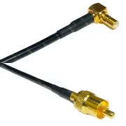 RFC100 SMB MALE ANGLE to RCA MALE Coax RF Cable USA-Ship Lot