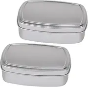YOSADIER 2Pcs Aluminum Soap Cases Multi Functional Storage Tins for Earphones Cosmetics and Travel Essentials Portable Leakproof Containers for Soap Creams and More
