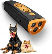 Dog Bark Deterrent Device，Anti-Barking Device for Dogs Up to 50ft，Long Range Rechargeable Barking Silencer Dog Whistle Stops Bad Behavior Training Tool Indoor & Outdoor