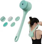 Body Scrubber Massage Brush,USB Charging Bath & Body Brushes - Back Scrubber Electric Brush with 5 Brush Heads for Face Bath Back Massage