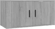 Wall Mounted TV Cabinet Grey Sonoma 80x34.5x40 cm - Modern TV Unit for Living Room, Space-Saving Design, Sturdy & Stylish, Fits Small Spaces
