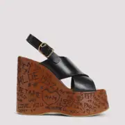 [Chloe] Chloe-Black Maxime Calf Leather Sandals-Donna 40 IT