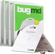 BugMD Premium Pantry Moth Traps with Pheromones Prime | Sticky Glue Indian Meal Moth Traps for Kitchen | How to Get Rid of Moths in House | Non-Toxic Moth Pheromone Traps, 18 Pack White