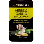 Moondarra Cream Cheese Herb & Garlic Snack Pack 50g