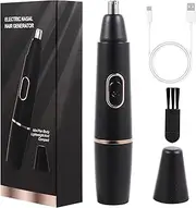 FEITA Electric Men's Nose & Ear Hair Trimmer, Rechargeable Cordless, 360 Dual-Blade Waterproof, Black