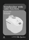 Lumina Bread Machine Maker Instruction Manual 102550, 109914, XBM1089