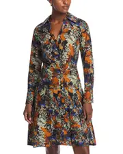 Derek Lam 10 Crosby Laney Long Sleeve Pleated Dress