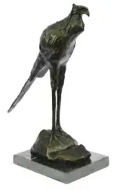 BRONZE SCULPTURE HAND MADE STATUE REMBRANDT BUGATTI STORK EXOTIC BIRD BRONZE NR