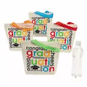 Mini Cheers To The Grad Canvas Tote Bags - Apparel Accessories - 12 Pieces