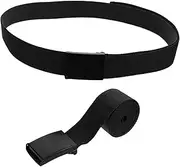 [Baluue] 2pcs Adjustable Mens Belt Casual Web Belt with Buckle for Work and Daily Wear Fabric Waist Belt for Students and Professionals 140cm