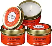 3 Pack Survival Candles, 30 Hour Long Burn Candles, Windproof Waterproof C-andles with Iron Can, Emergencies C-andles for Outdoor Camping Hiking Home