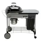Weber Charcoal Grill 22" Storage Rack Built-In Thermometer Digital Timer Black