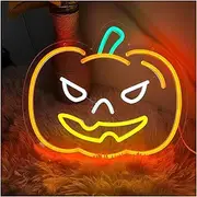 Hanging Art Neon Signs Pumpkin Neon Sign for Wall Decor USB Powered LED Neon Light for Bedroom Party Game Room Bar
