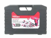 45 Pieces Home Basic Handy Man Tool Kit with Power Cordless Screwdriver in Case
