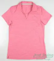 New Womens Puma Cloudspun Coast Polo Small S Rapture Rose MSRP $55 532991-10