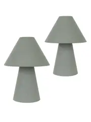 Atila 1 Light Table Lamp in Sage, 2 Pack