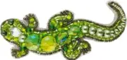 DIY Brooch making kit "Lizard" 3.9"x1.8"