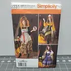 Simplicity 2331 Gypsy Fortune Teller Esmeralda Costume Sewing Pattern Size 6-12
