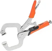 Zerodeko Heavy Duty C Clamp Locking Pliers for Woodworking and Industrial Use Multi Functional Tool with Flat Head Quick Securing Feature High Construction
