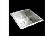 BRIENZ Handmade 1.5mm Stainless Steel Kitchen Sink with Square Waste - 430mm Single Bowl - Under/Top Mount