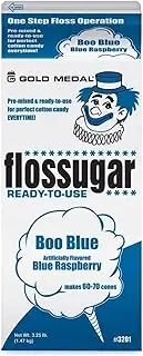 Candy Floss Sugar Blue Raspberry Flavour - Ready-Mixed 1.47kg Carton of Blue Sugar for Candy Floss Machine - Makes 60-70 Average Portions - Perfect for Parties Candy Floss Machine Sugar (1.47kg)