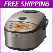Versatile 5.5-Cup Rice Cooker with Induction Heating & LCD Control - Dark Gray