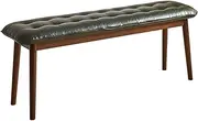 LYXWGRZD Upholstered Dining Bench, Wood Bench, Entryway Bench, Table Benches, Sturdy and Stable, Bench end of Bed for Kitchen, Dining, Living Room, Entryway(Green)