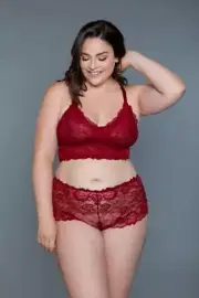 sexy BE WICKED mesh LACE camisole CROP cami TANK top SHORTS lounge SET pajamas