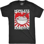 [Crazy Dog T-shirts] Mens Hopeless Ramentic T Shirt Funny Ramen Noodle Takeout Lovers Tee For Guys