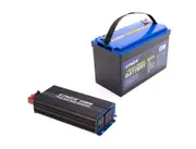 Kings 12V 120Ah Deep Cycle Lithium LiFePO4 Battery + 1000W Pure Sine Wave Inverter