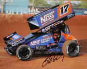 SHELDON HAUDENSCHILD-STENHOUSE-NOS #17 @ LINCOLN-AUTOGRAPHED 8" X 10" PHOTO
