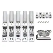 5 String Single String Bass Bridge Headless Individual Bridge and Nut Silver set