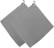 Yardwe Golfing Wet Towels 2 Pack Microfiber Cleaning Towels Professional Dry Towel Golf Cleaning Accessories Portable