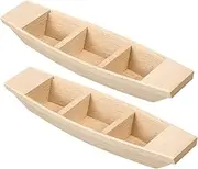 2pcs Unfinished Wood Boat Model Rustic Nautical Decor for Home Office Creative Craft Project for Lightweight Miniature Boat for Desktop Tabletop Use
