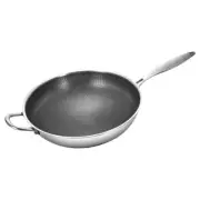 Cookware Griddle Stainless Steel Wok Blue Frying Pans