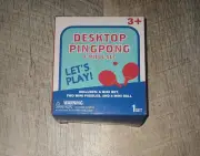 New Desk Mini Ping Pong Set Includes Net,Ball And, 2 Paddles