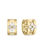 Roberto Coin 18K Yellow Gold Love in Verona Diamond Huggie Earrings