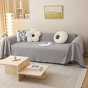Throws for Sofas and Settees - Large Sofa Throw Blanket for 1-4 Seater Couch, L-Shaped Corner Universal Cover - Cotton Weave Pet Rebellion Non-Slip Slipcover - Multipurpose