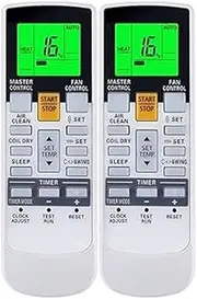 [2 Pack] Air Conditioner Remote Control AR-RAH1U AR-RY12 for Fujitsu AR-RAH1U AR-RY3 AR-RY4 AR-RY5 AR-RY11 AR-RY13 AR-RY14 AR-RY15 AR-RY16 AR-RY17 AR-RY18 AR-RY19 A/C Controller