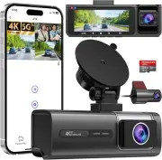 Dash Cam Front and Rear,3 Channel 4K Dash Cam, Dash Camera for Cars, Car Camera