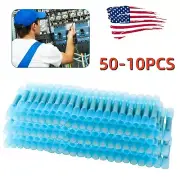 50Pcs 16-14 AWG Heat Shrink Butt Wire Splice Seal Crimp Terminals Connector Kit
