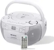 TR621 CD and Cassette Player Combo, Portable Boombox AM FM Radio, Tape Recording