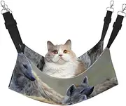 EdWal Animals Hyena print Soft Sleeping Hammock Cat Hammock for Cage Hanging,Pet Hammock Bed Adjustable for Small Animals