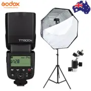 Godox TT600S 2.4G Camera Flash Speedlite For Sony + Bracket Softbox Stand