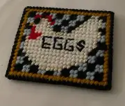 Plastic Canvas Magnet "Eggs" NEW