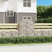 Arched Gabion Basket 100x50x120/140 cm Galvanised Iron