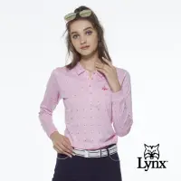 在飛比找momo購物網優惠-【Lynx Golf】女款純棉雙絲光羅紋袖口小方格印花長袖P