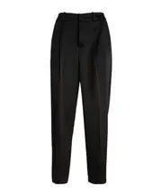 high-waisted tapered trousers 46 black